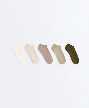 5 пар носков-сникеров из смесового хлопка- Заказать в России