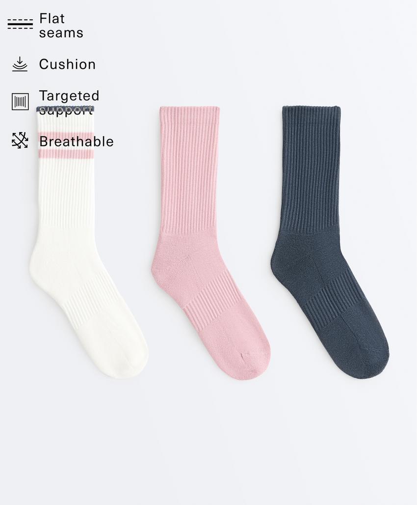 3 пары классических носков из смесового хлопка