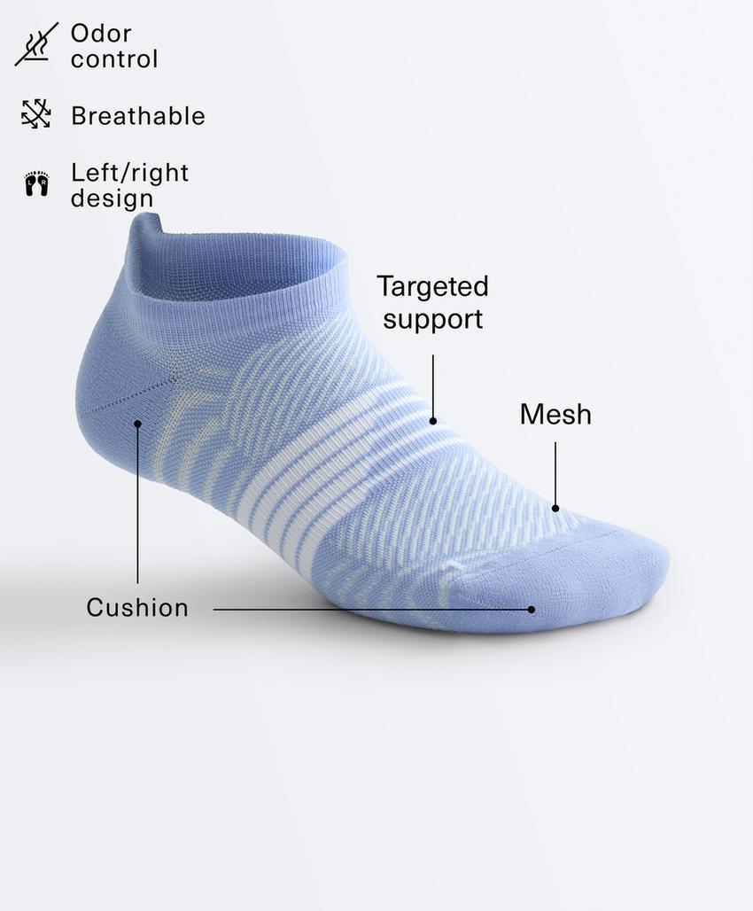 3 пары спортивных носков-сникеров с язычком из смесового полиамида