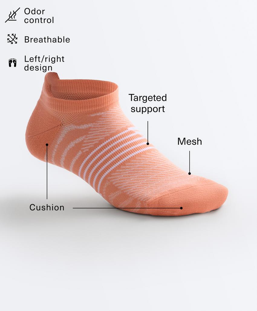 3 пары спортивных носков-сникеров с язычком из смесового полиамида