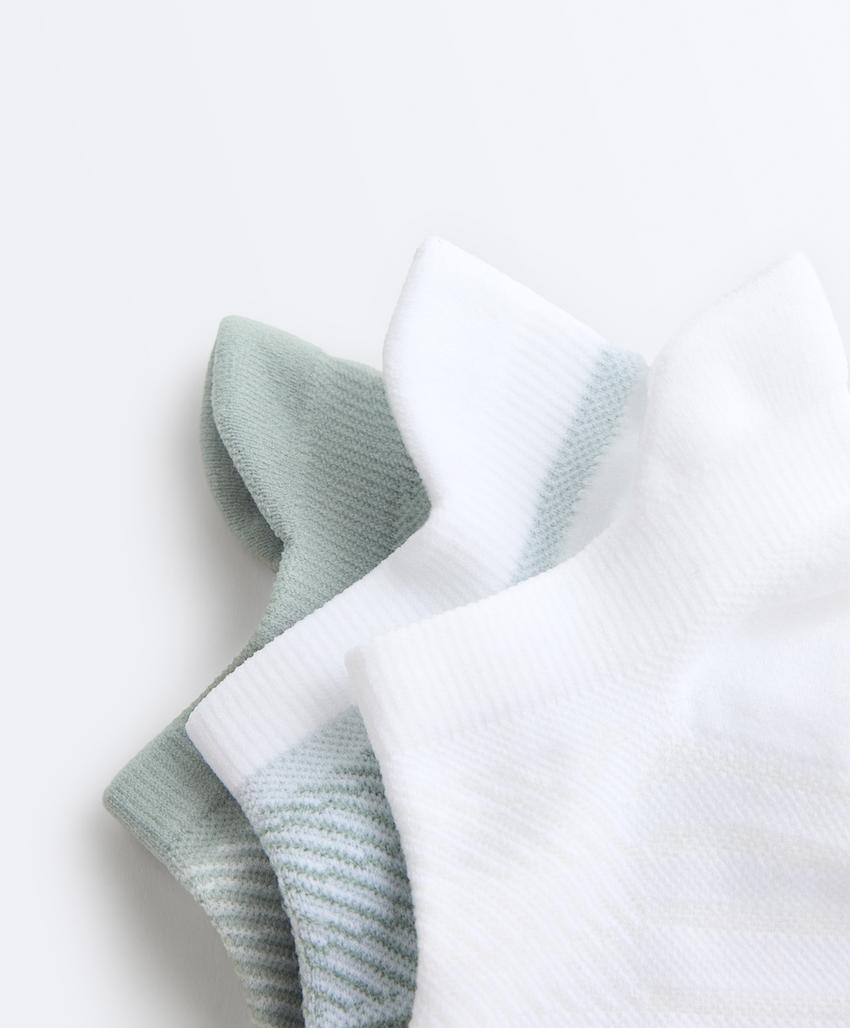 3 пары спортивных носков-сникеров с язычком из смесового полиамида