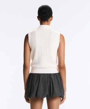 Вязаный жилет ажурной вязки- Заказать в России