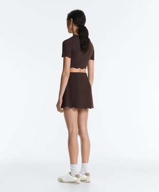 DARK REDDISH‑BROWN|3577/254/709 - OYSHO Юбка COMPRESSIVE волнистая