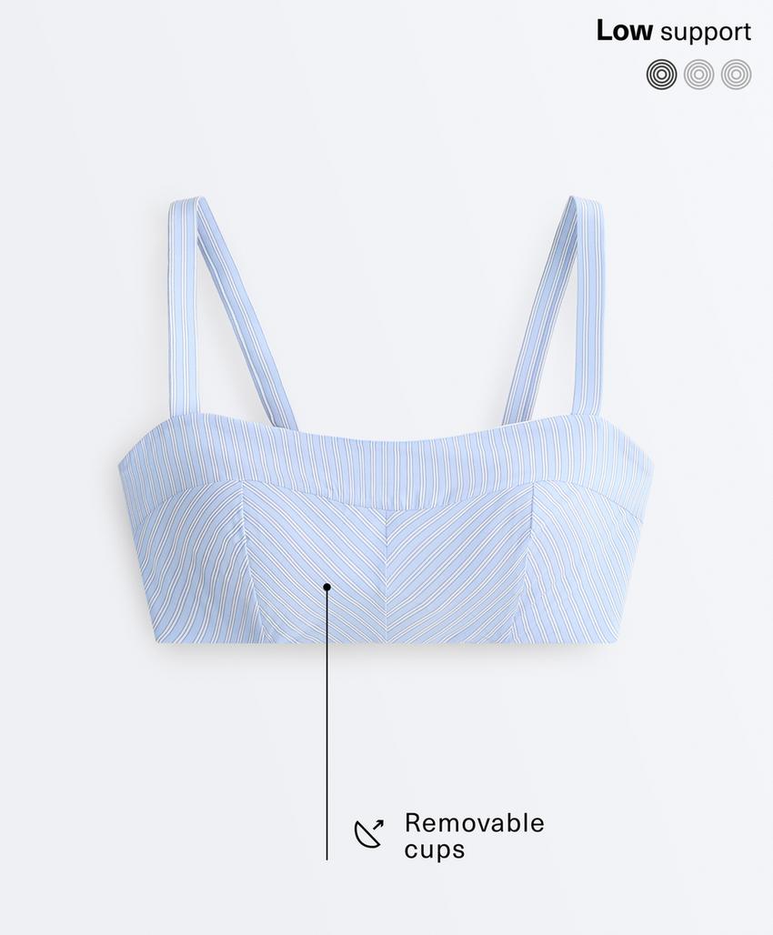 Спортивный бюстгальтер со средней степенью поддержки в полоску