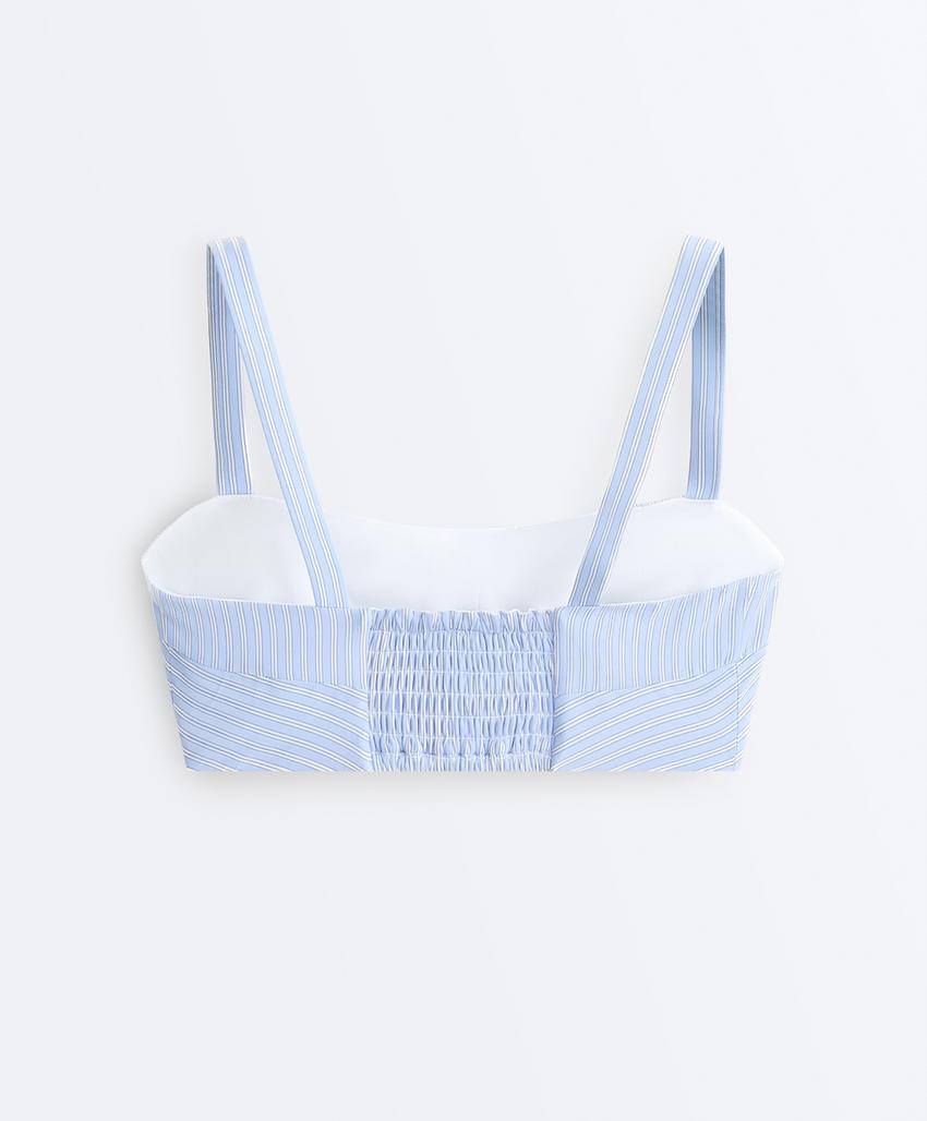 Спортивный бюстгальтер со средней степенью поддержки в полоску