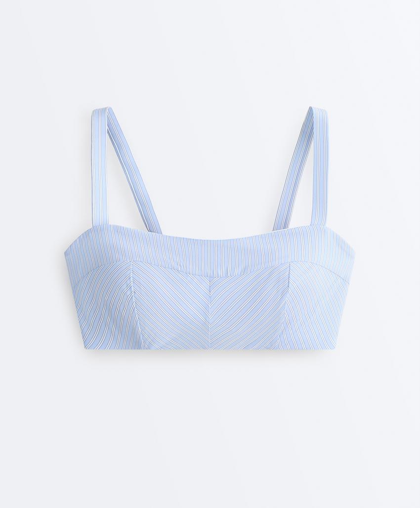 Спортивный бюстгальтер со средней степенью поддержки в полоску