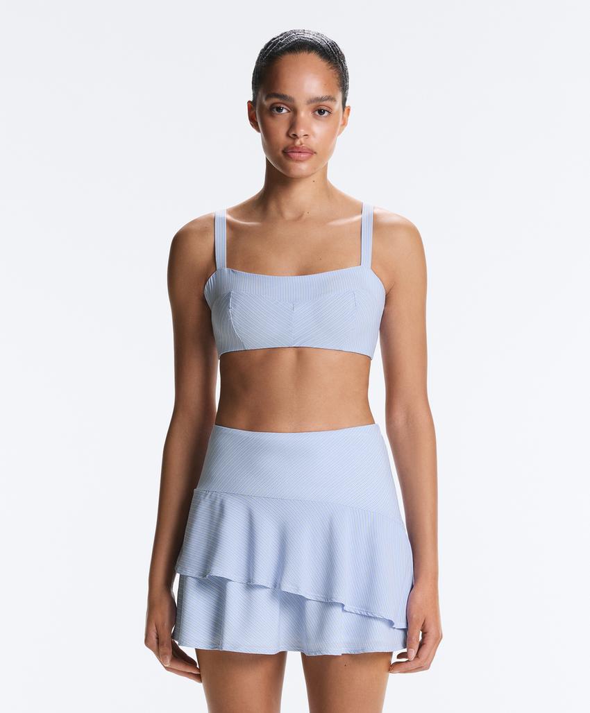 Спортивный бюстгальтер со средней степенью поддержки в полоску