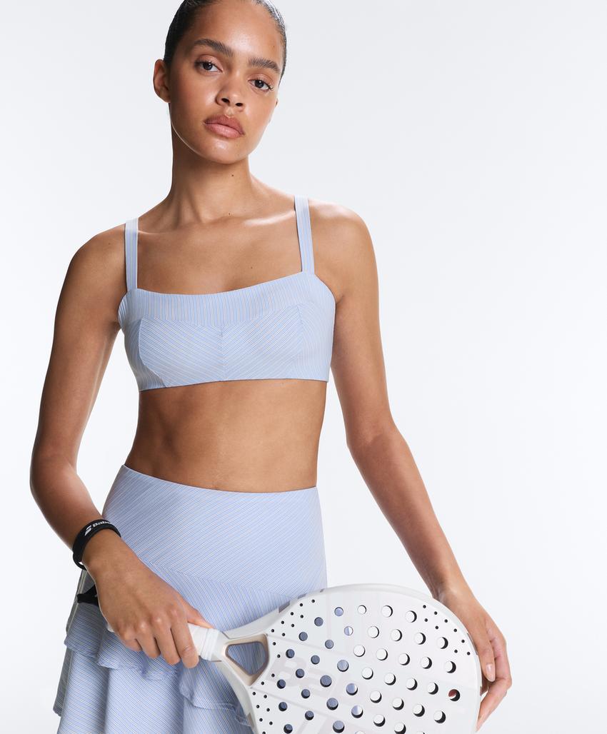 Спортивный бюстгальтер со средней степенью поддержки в полоску