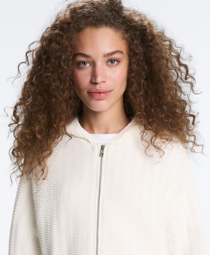 Вязаная куртка с капюшоном Wave