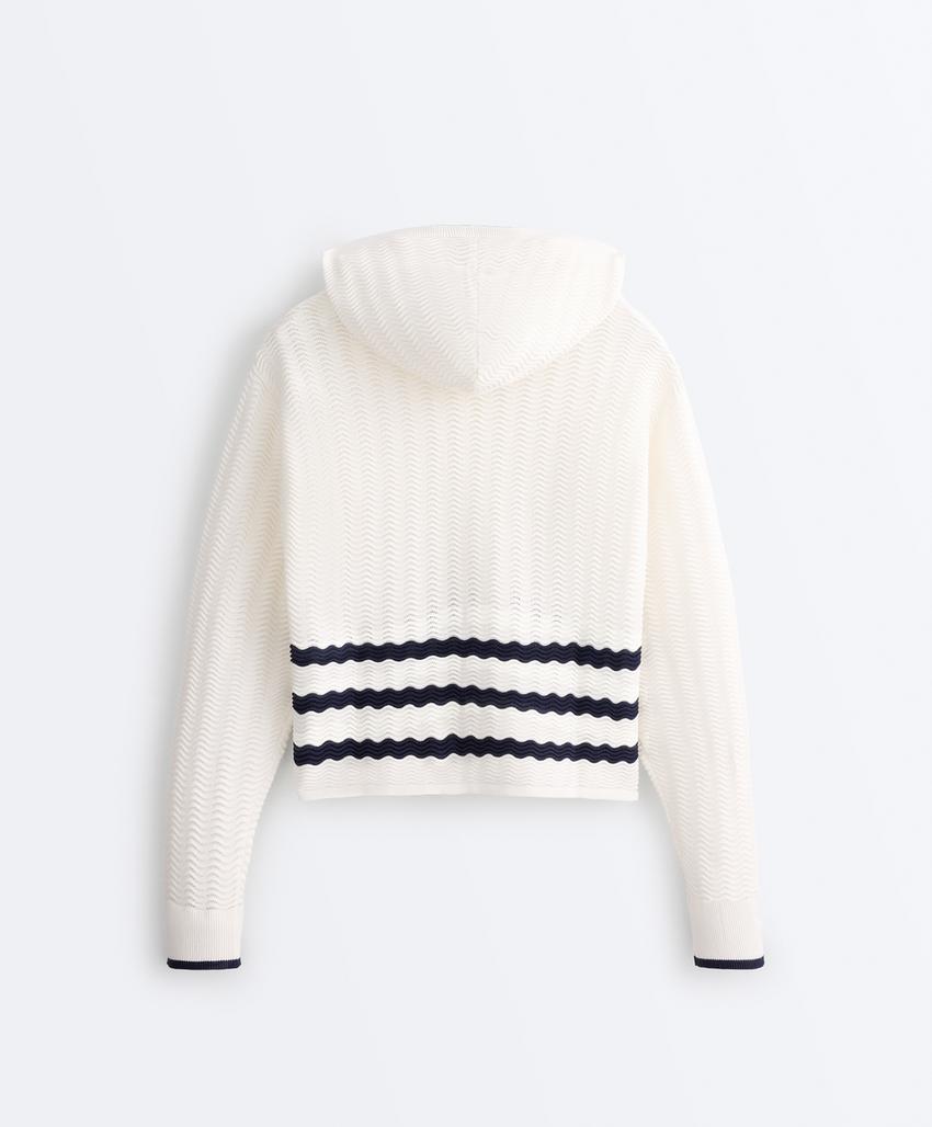 Вязаная куртка с капюшоном Wave