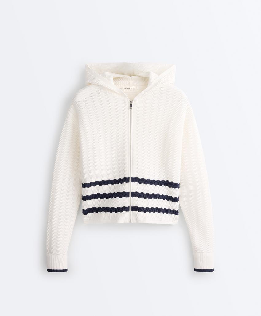 Вязаная куртка с капюшоном Wave