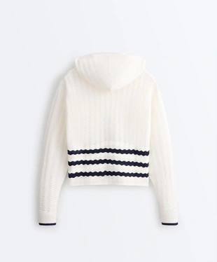 Вязаная куртка с капюшоном Wave- Заказать в России