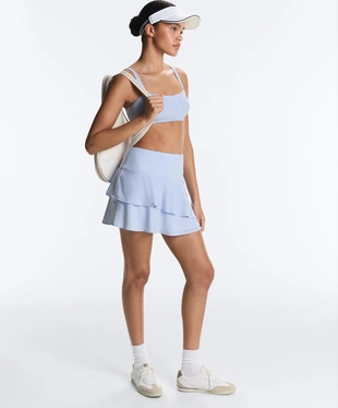 Короткая юбка в полоску с воланами- Заказать в России