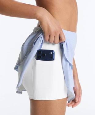 Короткая юбка в полоску с воланами- Заказать в России