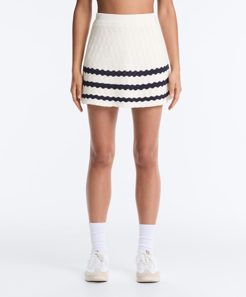 Короткая вязаная юбка «Волна»