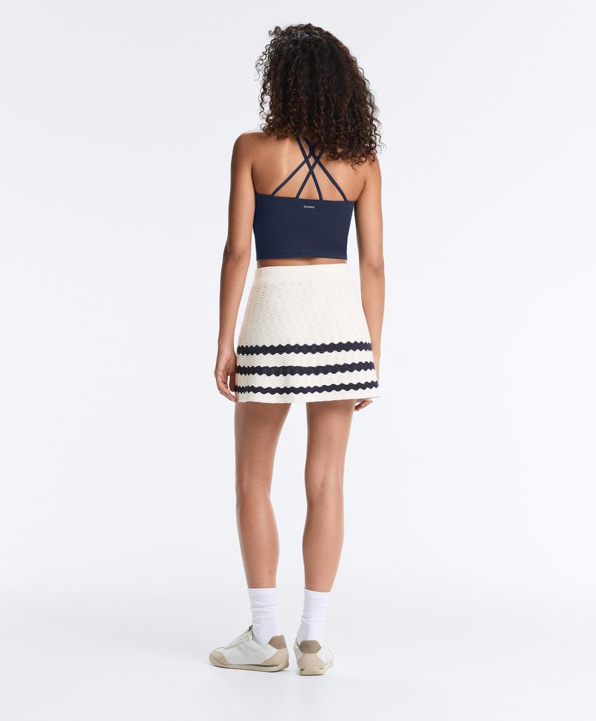 Короткая вязаная юбка «Волна»