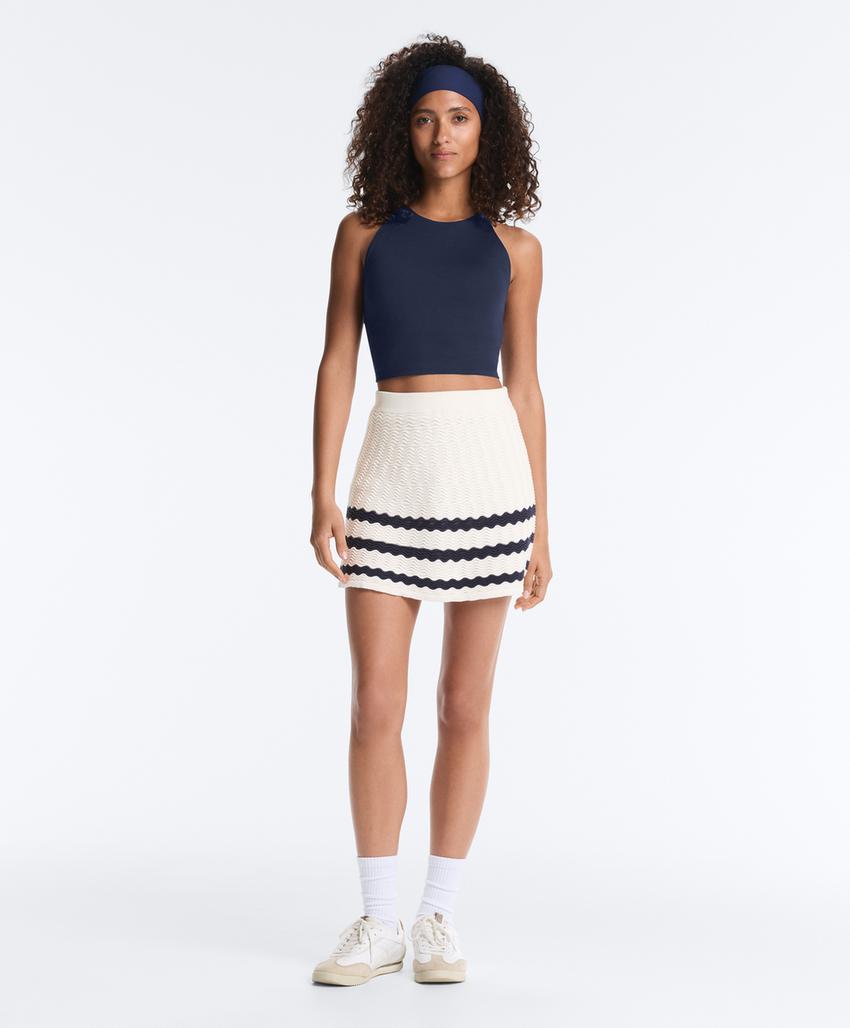 Короткая вязаная юбка «Волна»