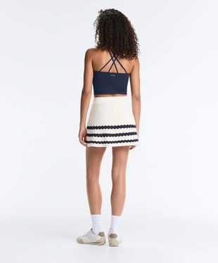 Короткая вязаная юбка «Волна»- Заказать в России