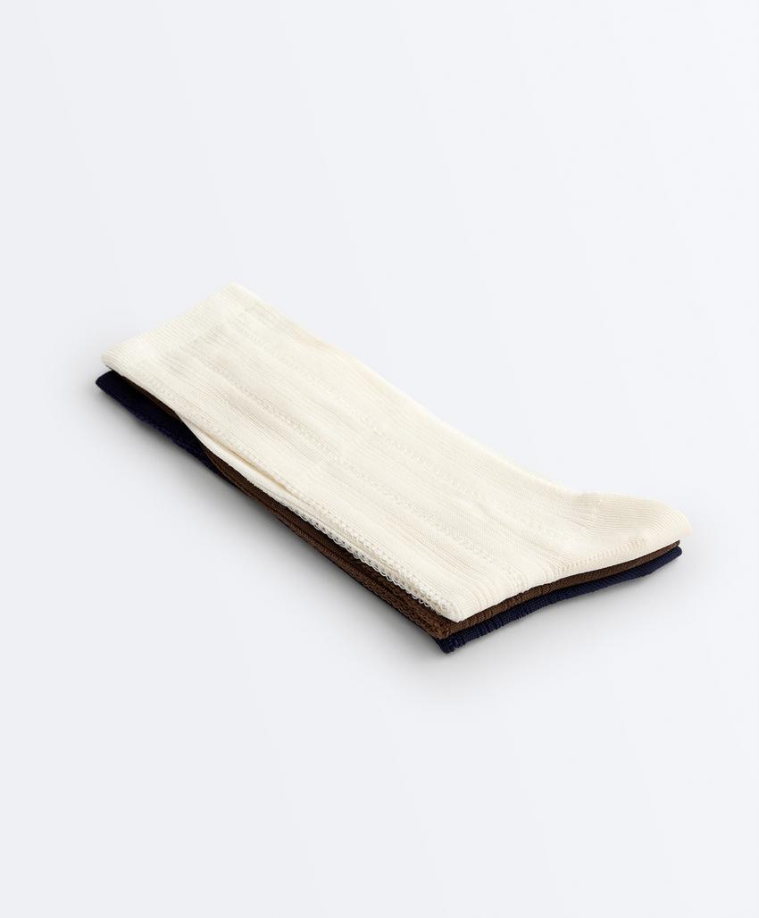 3 пары классических носков в рубчик