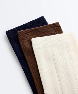 Купить OYSHO 3 пары классических носков в рубчик