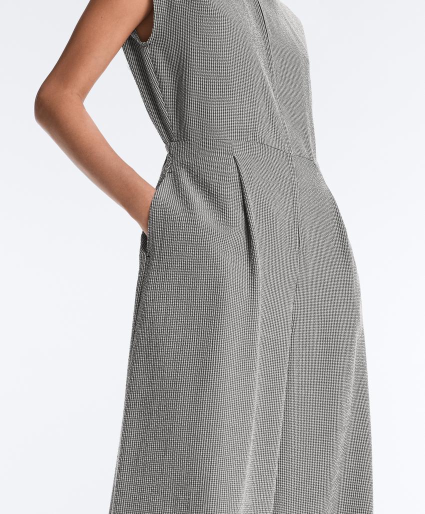 Длинный комбинезон виши с воротником и лиоцеллом