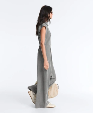 Длинный комбинезон виши с воротником и лиоцеллом- Заказать в России