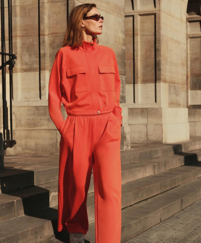 Широкие брюки пике с хлопком