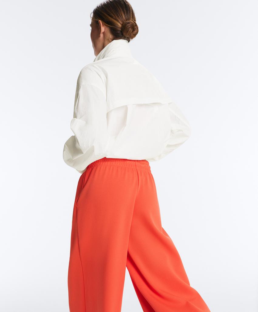 Широкие брюки пике с хлопком