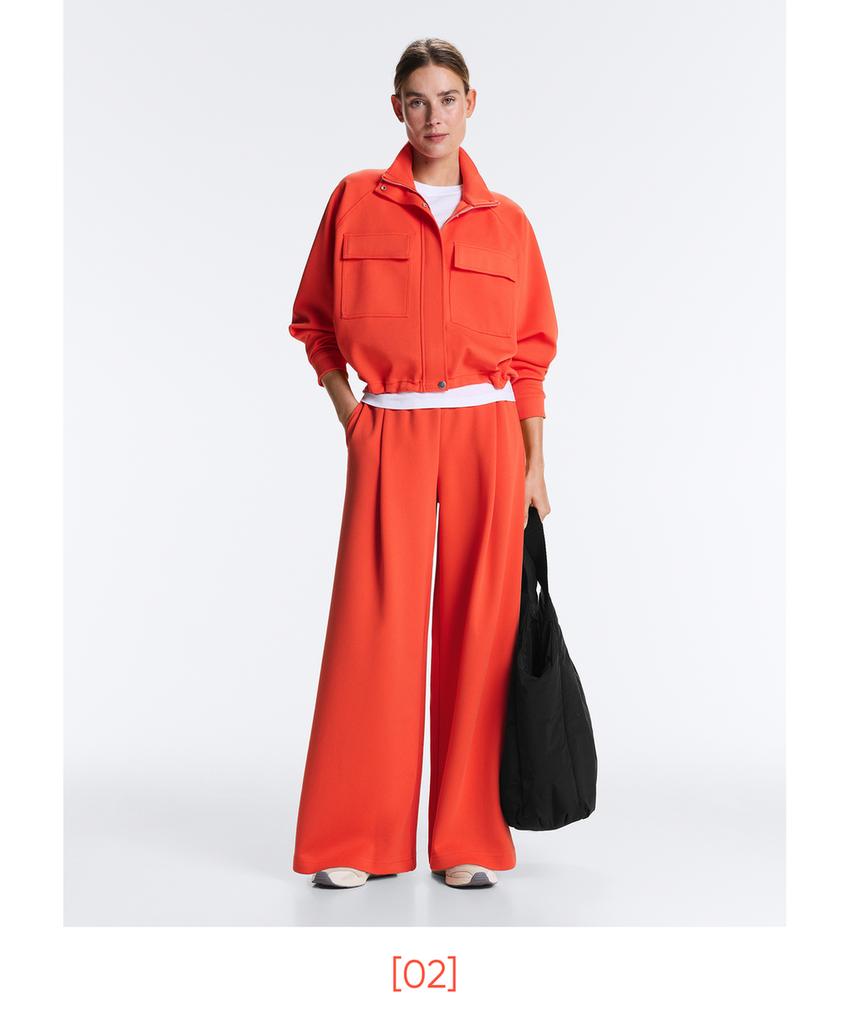 Широкие брюки пике с хлопком