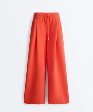 Широкие брюки пике с хлопком- Заказать в России