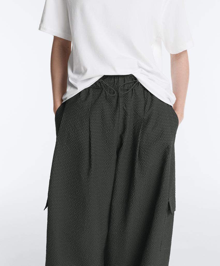 Длинные нейлоновые брюки карго в клетку, водоотталкивающие