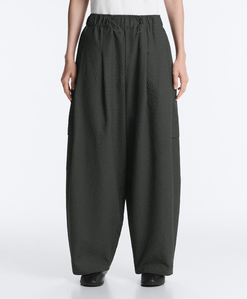 Длинные нейлоновые брюки карго в клетку, водоотталкивающие