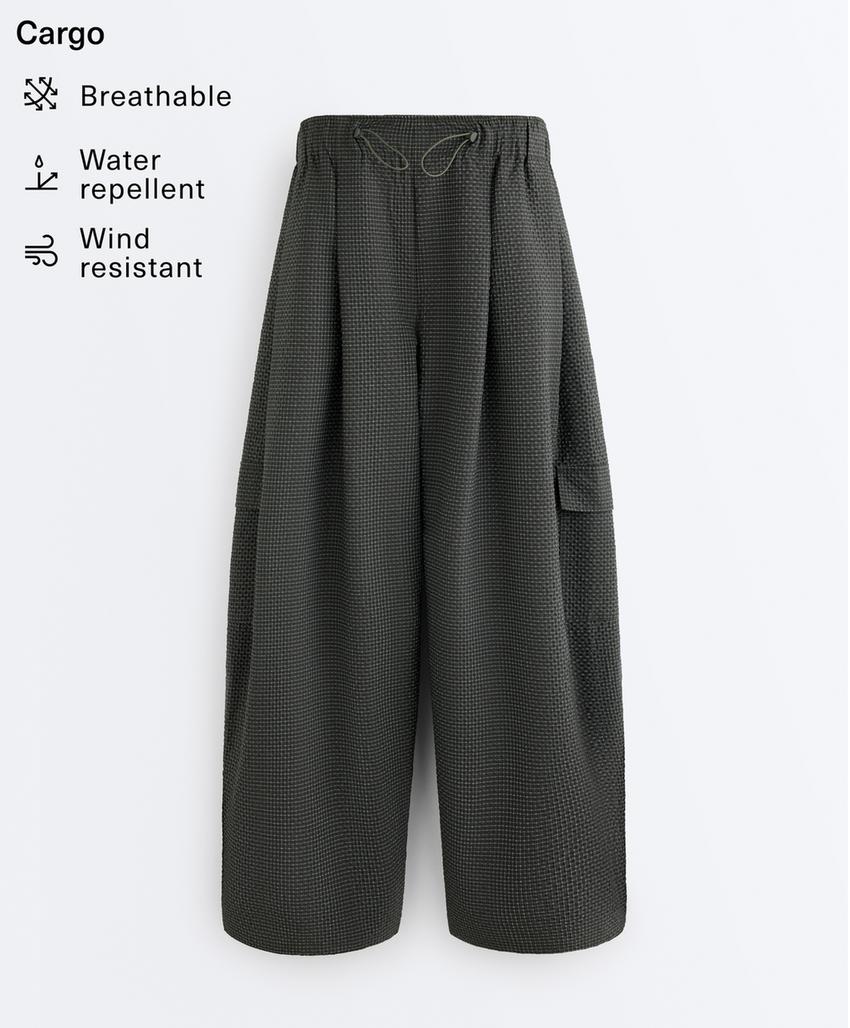 Длинные нейлоновые брюки карго в клетку, водоотталкивающие