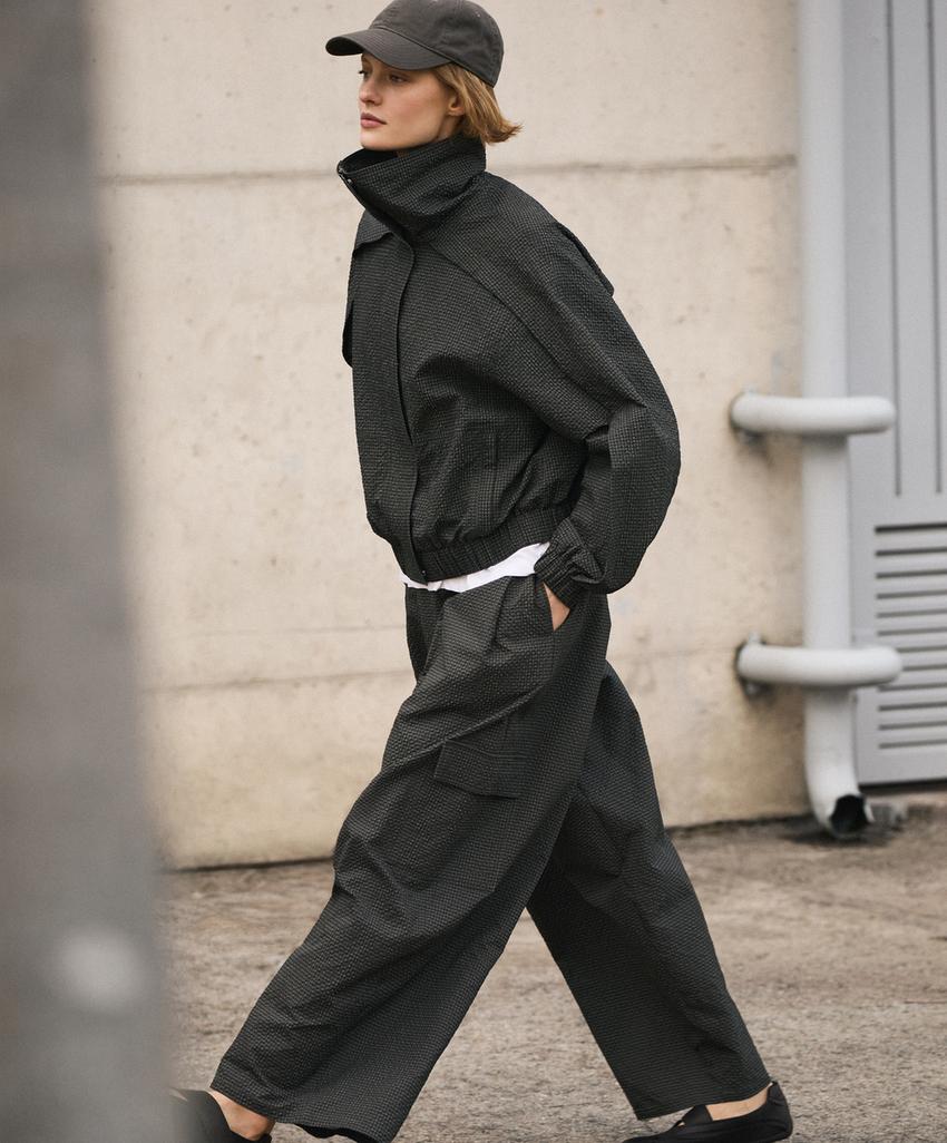 Длинные нейлоновые брюки карго в клетку, водоотталкивающие