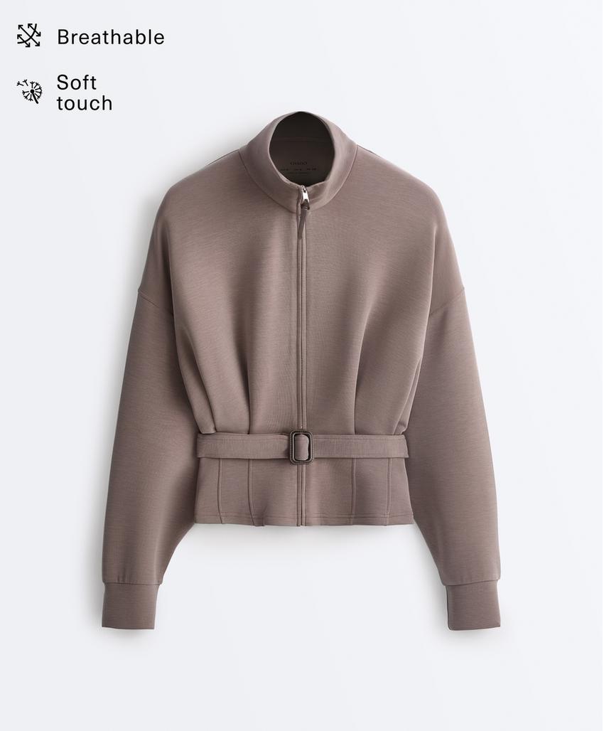 Куртка-корсет с поясом, модал, мягкая