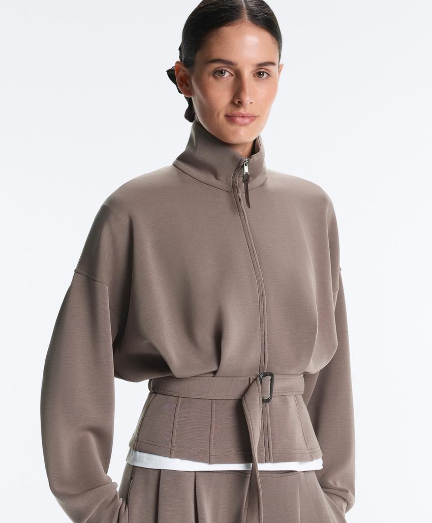 Куртка-корсет с поясом, модал, мягкая