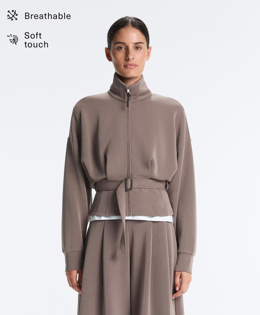 Куртка-корсет с поясом, модал, мягкая