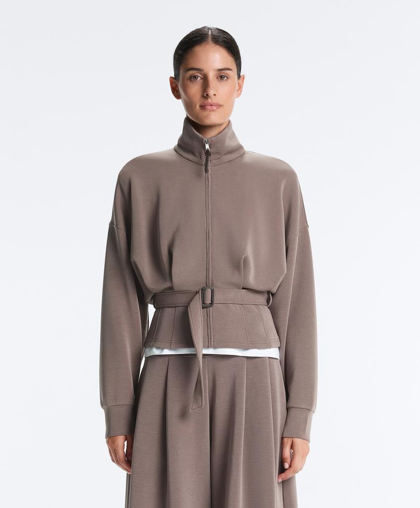 Куртка-корсет с поясом, модал, мягкая