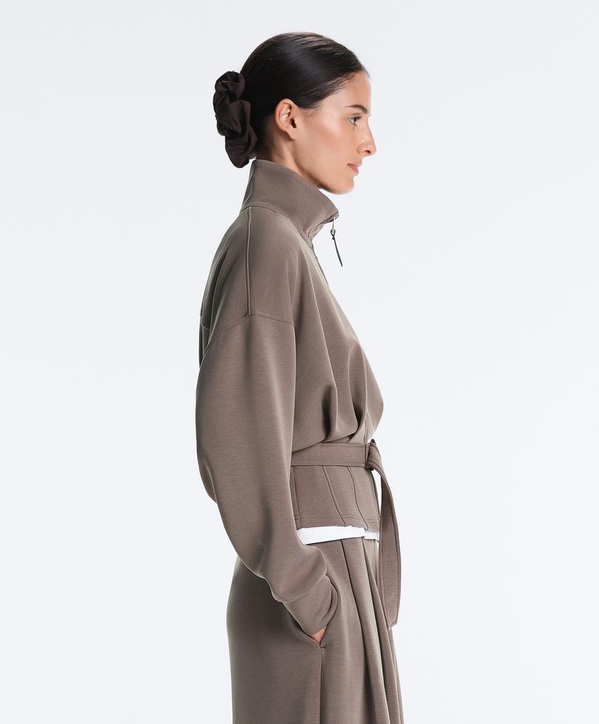 Куртка-корсет с поясом, модал, мягкая