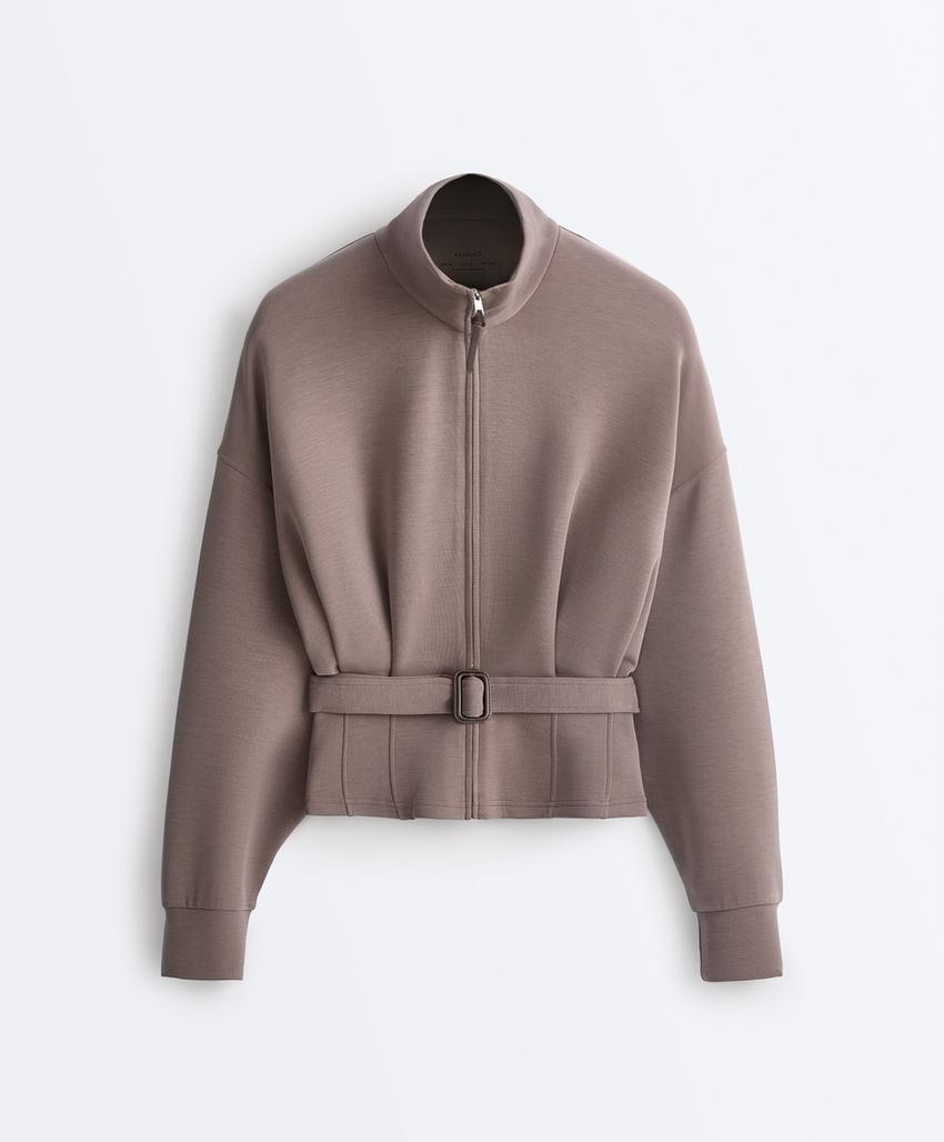 Куртка-корсет с поясом, модал, мягкая