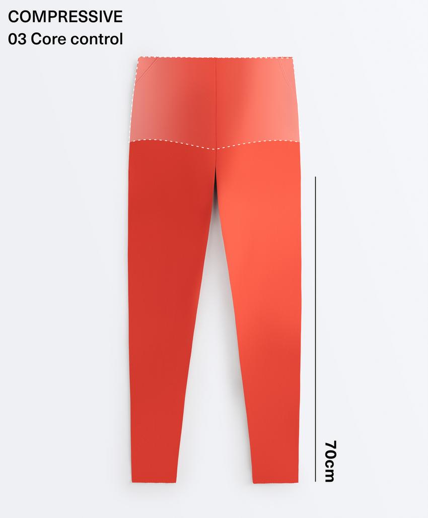 Легинсы Compressive Core Control с завышенной талией, длиной до щиколотки