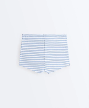 Шорты-плавки бикини с поясом в полоску- Заказать в России