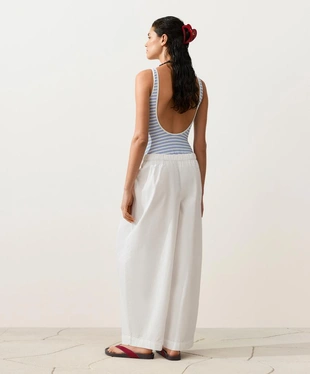 Купальник с круглым вырезом в полоску- Заказать в России