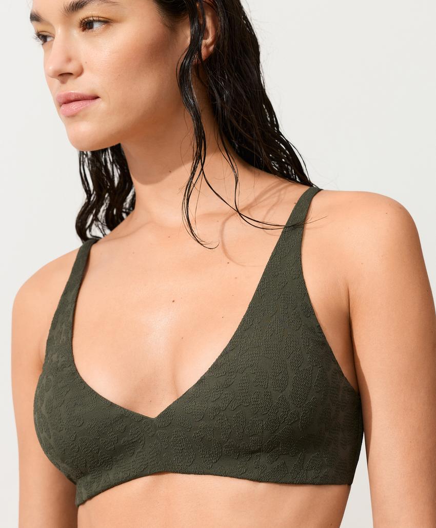 Топ бикини халтер с леопардовым принтом