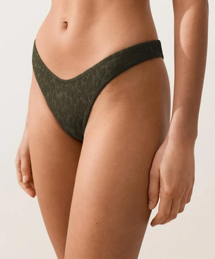 Плавки бикини бразильяно U-образной формы с леопардовым принтом- Заказать в России