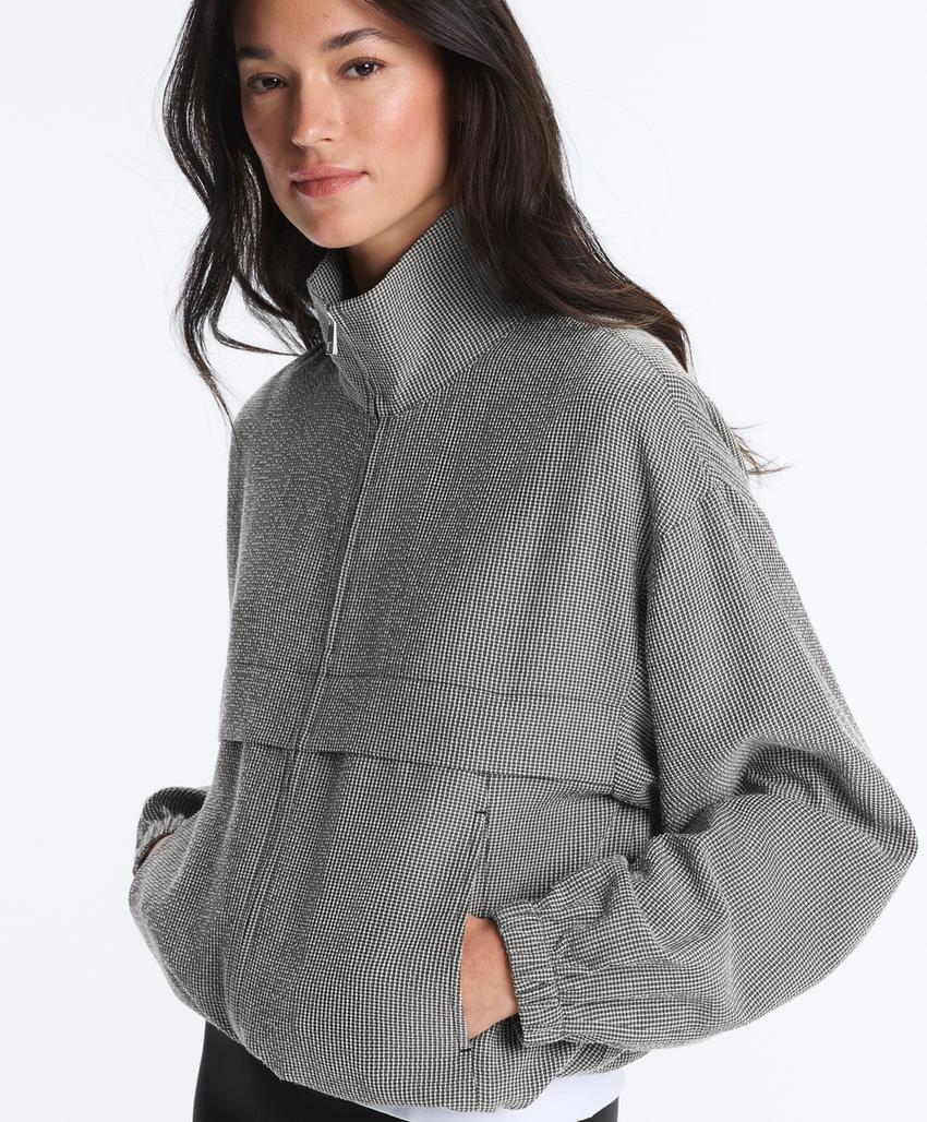 Куртка-бомбер из смесового лиоцелла с принтом виши