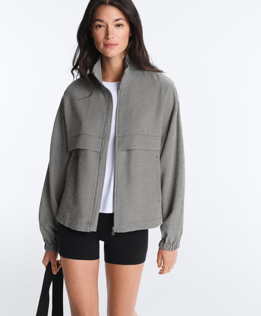 Куртка-бомбер из смесового лиоцелла с принтом виши