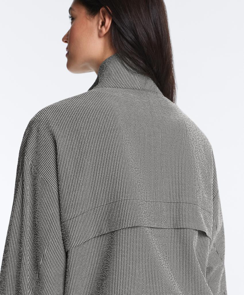 Куртка-бомбер из смесового лиоцелла с принтом виши