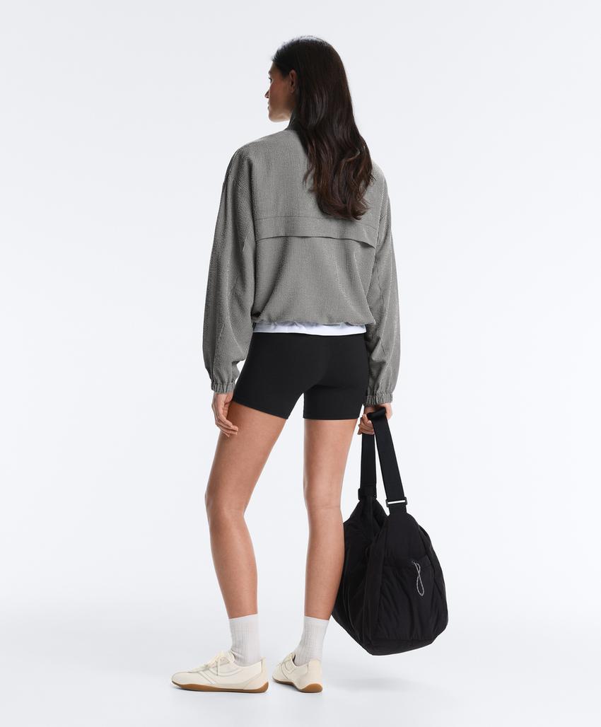 Куртка-бомбер из смесового лиоцелла с принтом виши