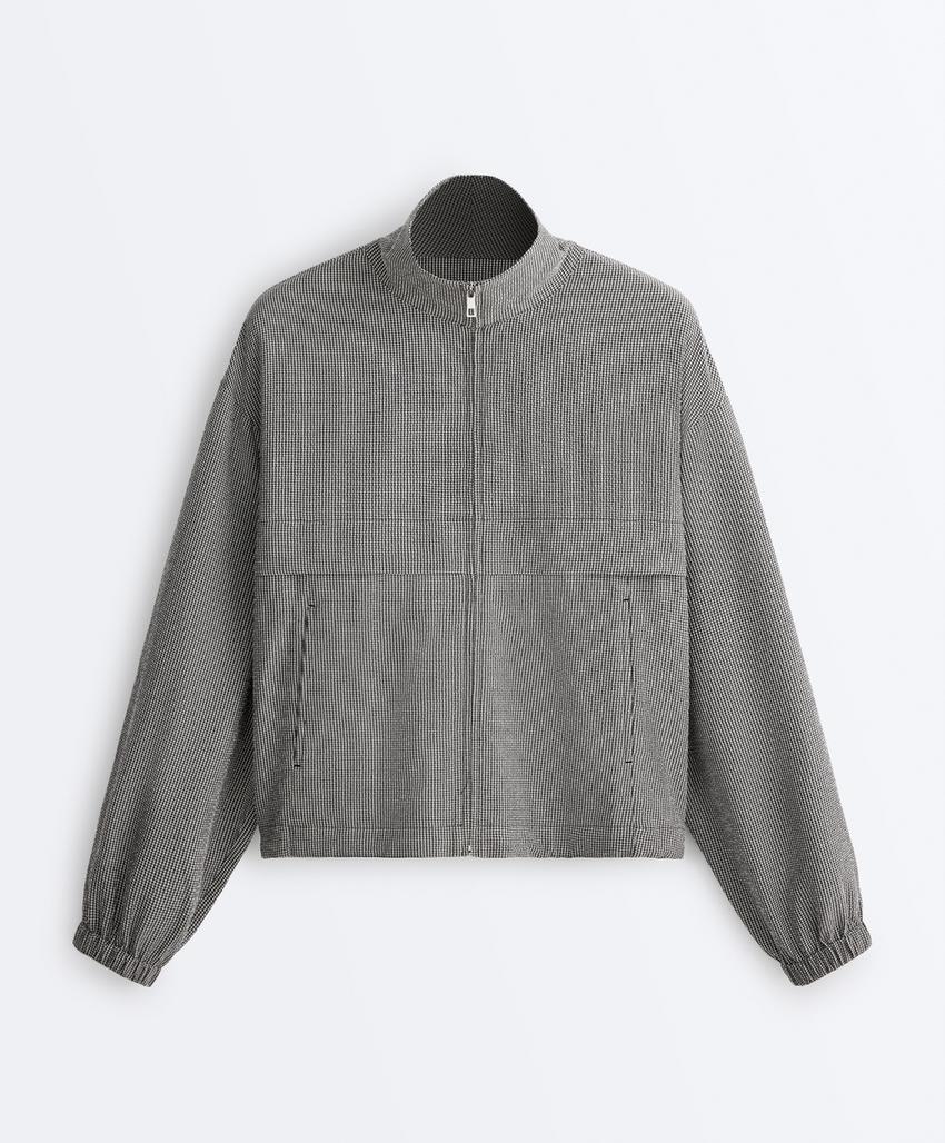 Куртка-бомбер из смесового лиоцелла с принтом виши